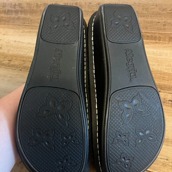 Alegria White and Blue Floral Sandals - Picture 4 of 4